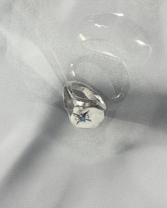 Faceted Sculpt Gem Ring