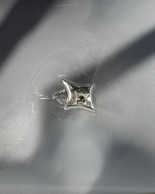 Carved Spark Gem Ring