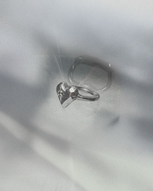 Carved Heart Gem Ring