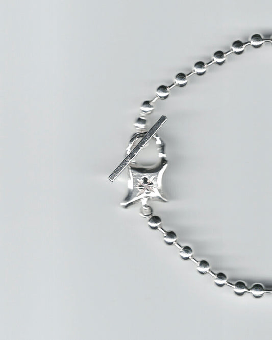 Sculpted Spark Gem Set Bracelet