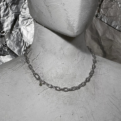 Rugged Chain Silver Necklace