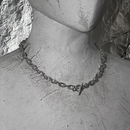 Rugged Chain Silver Necklace