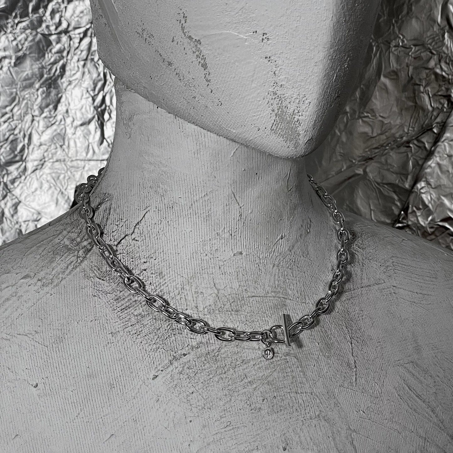 Rugged Chain Silver Necklace