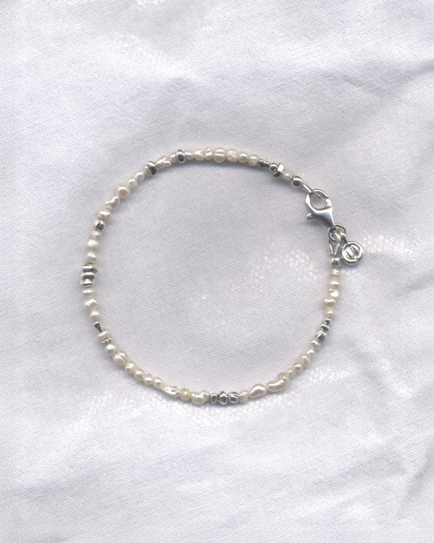 細銀珍珠手鏈