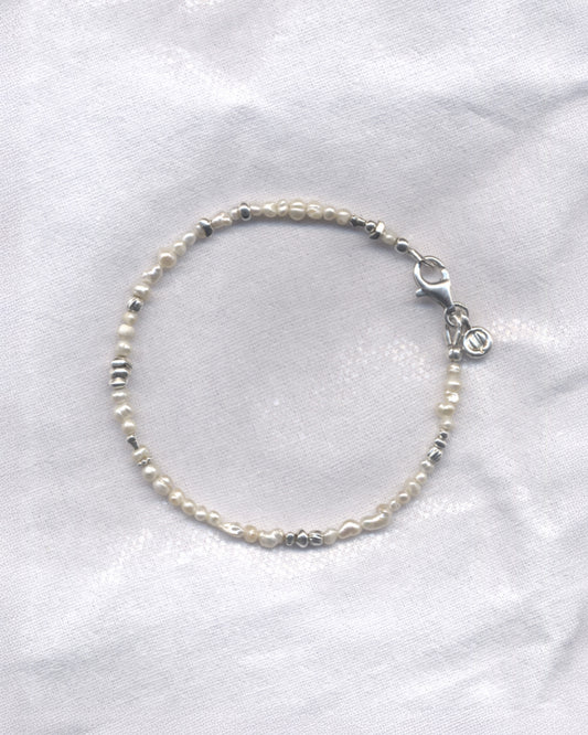細銀珍珠手鏈