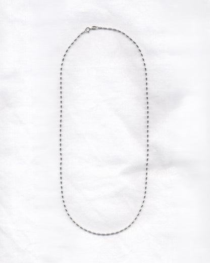 橢圓銀珠項鍊