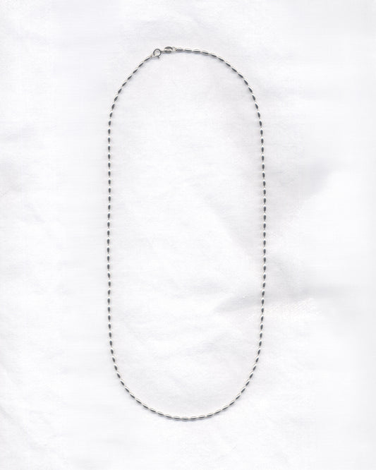 橢圓銀珠項鍊