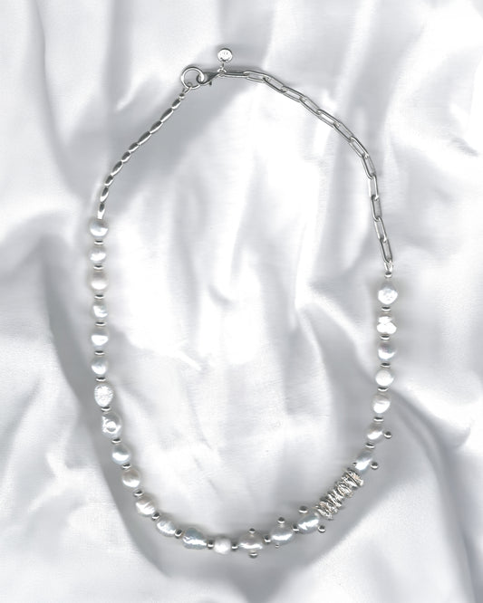熔銀滴露珍珠項鍊