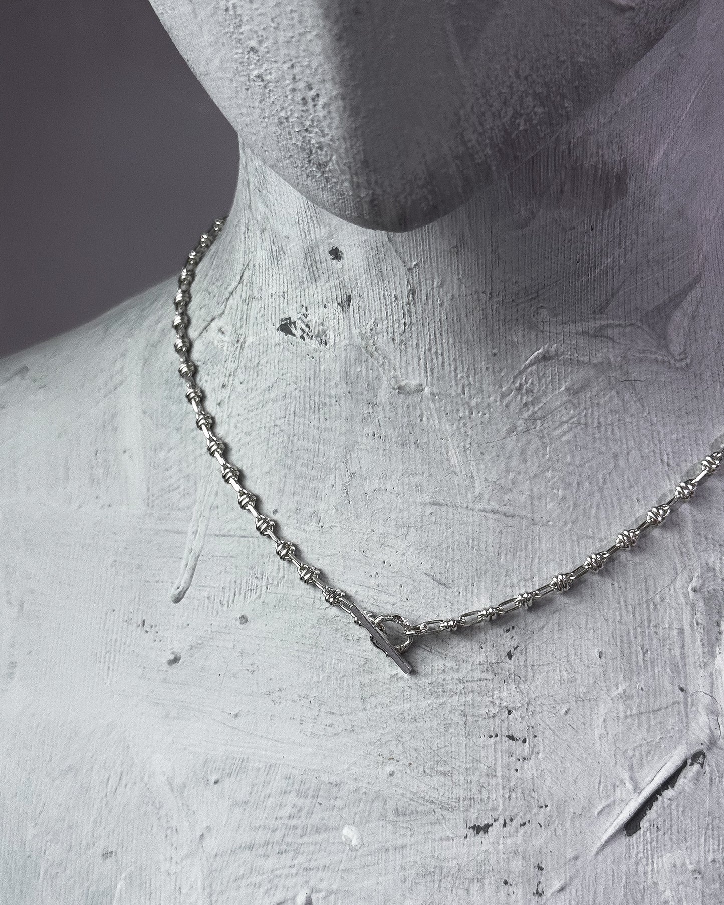 Knotted Silver Necklace