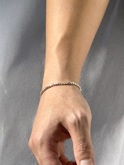 Silver Sugar Cube Bracelet