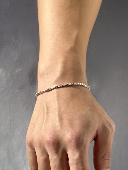 Silver Sugar Cube Bracelet