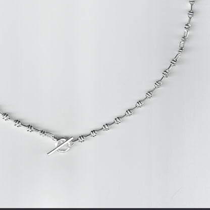 Knotted Silver Necklace