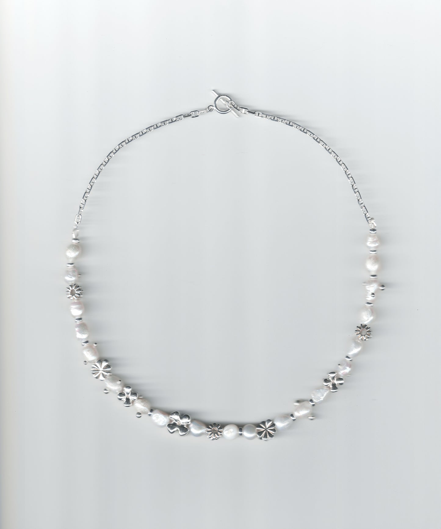 花叢珍珠滴露項鏈