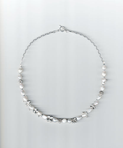 花叢珍珠滴露項鏈