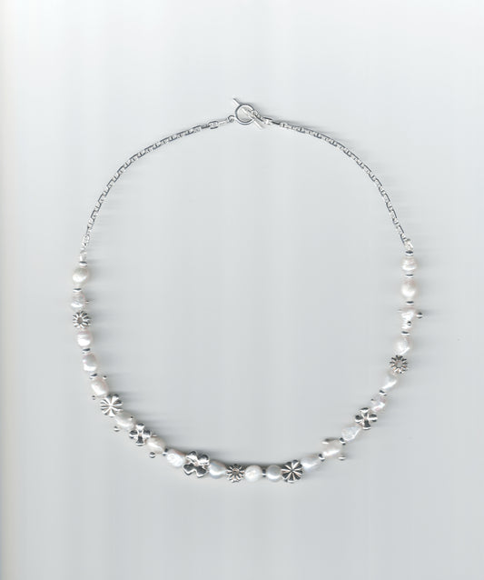 花叢珍珠滴露項鏈