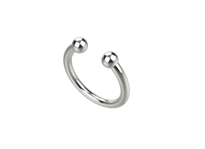 Open Silver Bead Ring