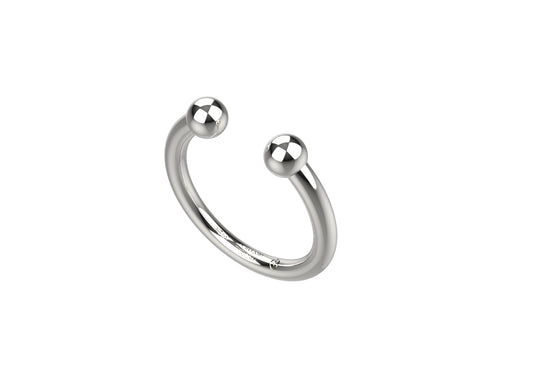 Open Silver Bead Ring